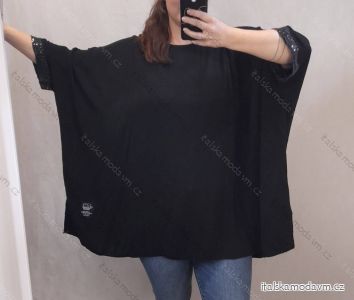 Tunika krátký rukáv dámská nadrozměr (4XL/5XL ONE SIZE) ITALSKÁ MÓDA IM722008