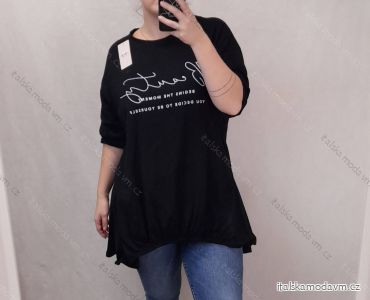 Šaty volnočasové dlouhý rukáv dámské (XL/3XL ONE SIZE) ITALSKÁ MÓDA IMJ22005