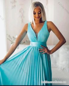 Šaty elegantní společenské na ramínka dámské (S/M ONE SIZE) ITALSKÁ MÓDA IMM22141