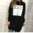 Šaty mikinové oversize dlouhý rukáv dámské (UNI S/M/L/XL) ITALSKÁ MÓDA IMM21655W Černá S-M-L-XL