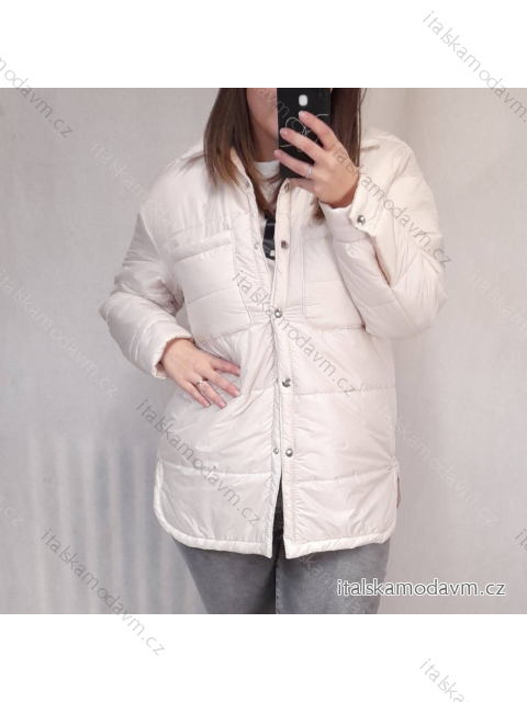 Bunda slabá jarní šusťáková dámská (S/L ONE SIZE) ITALSKÁ MÓDA IMM2183013/DR