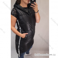 Vesta šusťáková s kapucí dámská (M/L ONE SIZE) ITALSKÁ MÓDA IMD21BIBI/DR