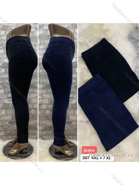 Kalhoty jeans džegíny dlouhé dámské nadrozměr (3XL-6XL) TURECKÁ MÓDA TMWL21307