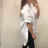 Košile prodloužená 3/4 dlouhý rukáv dámské (S/XL oversize) ITALSKÁ MÓDA IMT21078