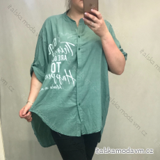 Košile 3/4 dlouhý rukáv dámská (2XL/4XL ONE SIZE) ITALSKá MóDA IM421738/DR