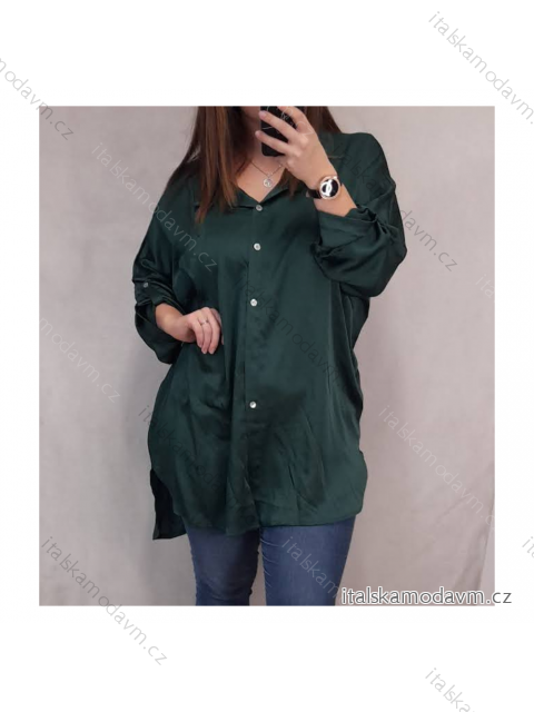 Košile oversize dlouhý rukáv dámské (2XL/3XL ONE SIZE) ITALSKÁ MÓDA IMWB22109