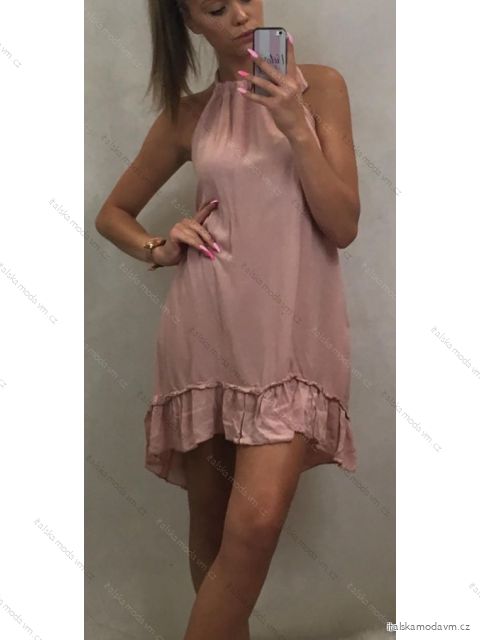 Šaty letní krátké za krk (uni s/m) ITALSKá MóDA IM719275 khaki