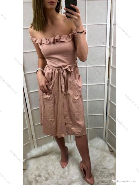 Šaty letní s odhalenými rameny krátké dámské (uni s/m) ITALSKá MODA IM919488