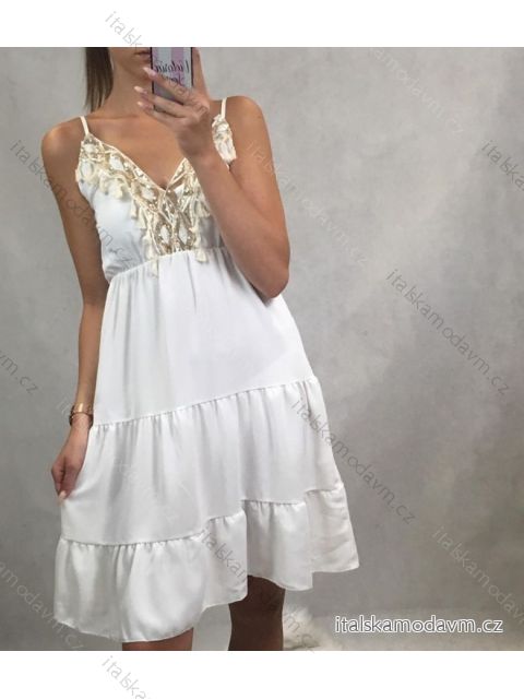 Šaty na ramínka krátké letní dámské (uni s/m) ITALSKÁ MÓDA IM919297