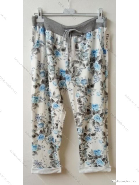 Tepláky dlouhé dámské květ (XL/2XL) ITALSKÁ MÓDA IMN21001