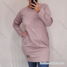 Šaty klasik teplé dlouhý rukáv dámské (2XL ONE SIZE) ITALSKÁ MÓDA IM321534/DR