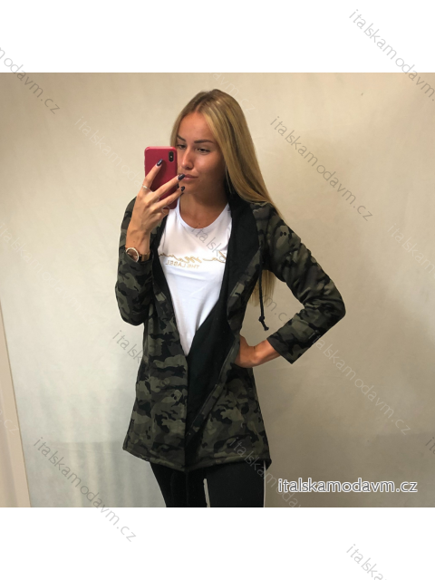 Cardigan s kapucí dámský maskač (S/M one size) ITALSKá MóDA MIE007 IM518003