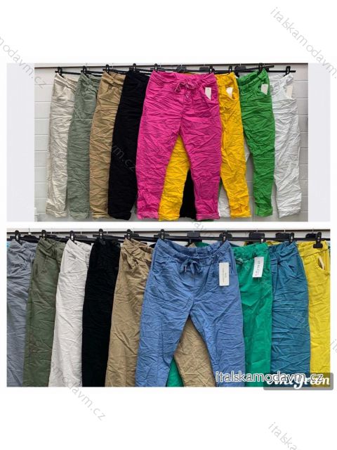Kalhoty dlouhé strečové dámské (S/M ONE SIZE) ITALSKÁ MÓDA IMWA22415