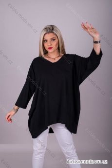 Tunika oversize dlouhý rukáv dámská nadrozměr (2XL/3XL ONE SIZE) TURECKÁ MÓDA IMLI21010/DR