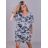Šaty dlouhý rukáv dámské nadrozměr maskáč (2XL/3XL ONE SIZE) ITALSKÁ MÓDA IMLI21043/DR Khaki 2XL/3XL ONE SIZE