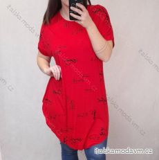 Tunika oversize krátký rukáv dámské (XL/2XL ONE SIZE) ITALSKÁ MÓDA IM422361/DR