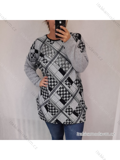 Tunika dlouhý rukáv dámská nadrozměr (2X/3XL ONE SIZE) TURECKÁ MÓDA TMFS21004