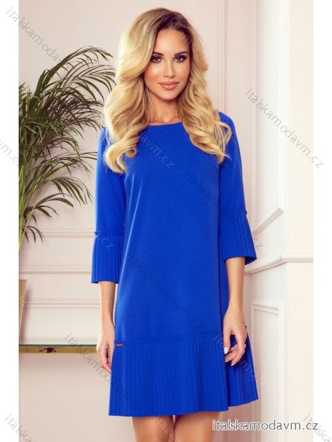 228-8 LUCY - skládané pohodlné šaty - Royal Blue
