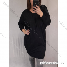 Tunika prodloužená dlouhý rukáv dámská nadrozměr (4XL/5XL ONE SIZE) ITALSKÁ MÓDA IMD21022