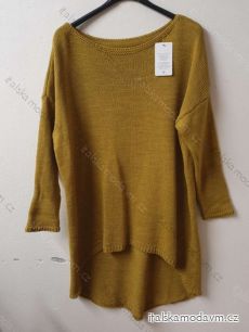 Šaty pletené dlouhý rukáv dámské nadrozměr  (XL/2XL ONE SIZE) ITALSKá MODA IM721320