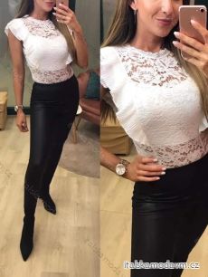 Body elegantní krajkové bez rukávů dámské (S/M ONE SIZE) ITALSKÁ MÓDA IMM22331