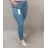 Kalhoty strečové dámské nadrozměr (XL/2XL/3XL ONE SIZE) ITALSKÁ MÓDA IMJ220015/DR 2XL/3XL Modrá světlá