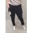 Kalhoty strečové dámské nadrozměr (XL/2XL/3XL ONE SIZE) ITALSKÁ MÓDA IMJ220015/DR 2XL/3XL Modrá světlá