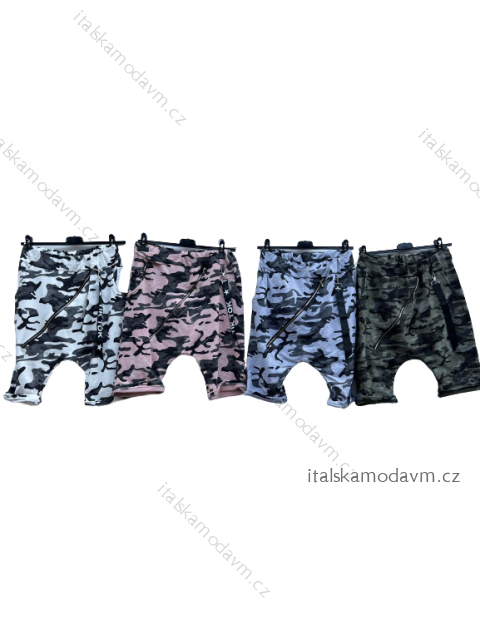 Kraťasy baggy dámské maskáč (S/M ONE SIZE) ITALSKÁ MÓDA IMD21657