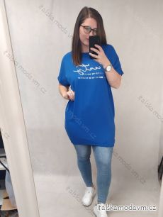 Tunika krátký rukáv dámská nadrozměr (4XL/5XL ONE SIZE) ITALSKÁ MÓDA IM422330