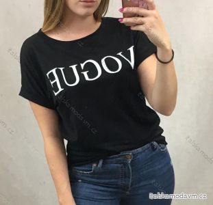 Tričko oversize krátky rukáv dámske Vogue (uni s/m/l) ITALSKÁ MÓDA IMD20509