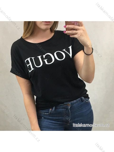 Tričko oversize krátky rukáv dámske Vogue (uni s / m / l) TALIANSKÁ MÓDA IMD20509