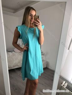 Šaty bez rukávu s volánky dámské (M/L ONE SIZE) ITALSKá MóDA IM322020/DR