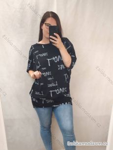 Tunika oversize krátký rukáv dámská (S/M/L/XL/2XL/3XL ONE SIZE) ITALSKÁ MÓDA IMB22059