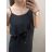 Šaty dlhé letné na ramienka dámske (S/M ONE SIZE) TALIANSKA MÓDA IM422395/DR S/M čierna
