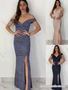 Šaty dlouhé elegantní společenské třpytivé na raminka dámské (S/M ONE SIZE) ITALSKÁ MÓDA IMM2213680LS