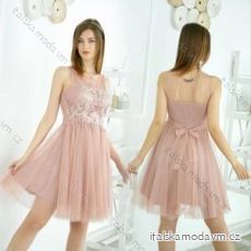 Šaty společenské elegantní letní bez rukávu dámské (S/M ONE SIZE) ITALSKÁ MÓDA IMPSH228543