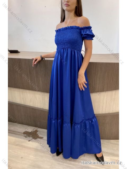 Šaty dlouhé letní carmen dámské (S/M ONE SIZE) ITALSKÁ MÓDA IMPDY22LS17467