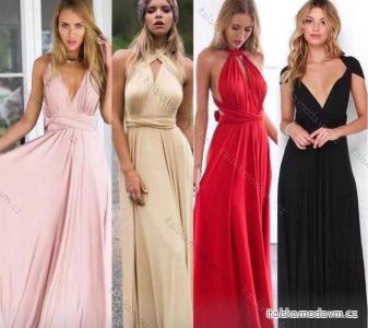 Šaty dlouhé letní elegantní bez rukávu dámské (S/M ONE SIZE) ITALSKÁ MÓDA IMPDY22YX0609/0690/DR