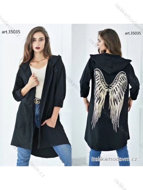 Cardigan bavlněný dlouhý rukáv dámský (S/M ONE SIZE) ITALSKÁ MÓDA IMP22LM35035