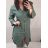 Šaty košilové 3/4 rukáv dámské ( XL / 3XL ONE SIZE) ITALSKá MóDA IM721PAOLO/DRtm.modrá