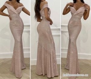 Šaty dlouhé elegantní letní bez rukávu dámské (S/M ONE SIZE) ITALSKÁ MÓDA IMPBB22C23576