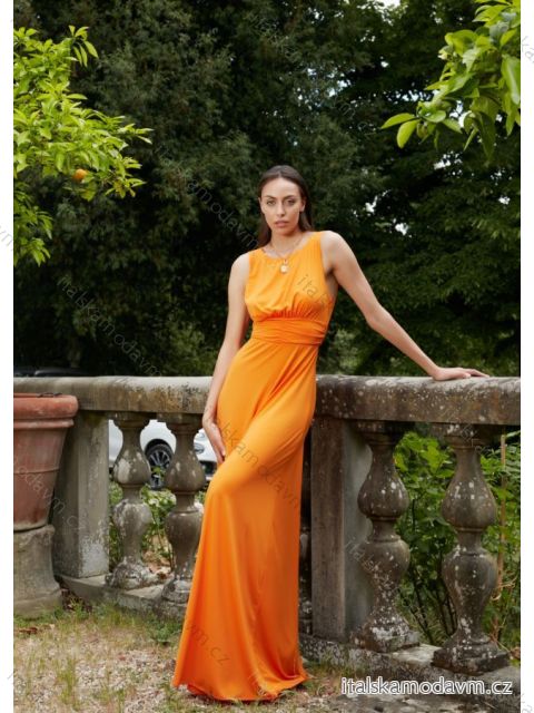 Šaty letné dlhé elegantné bez rukávov dámske (S/M ONE SIZE) TALIANSKA MÓDA IMPBB22A10933