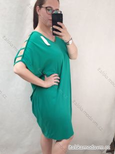 Šaty letní oversize na ramínka dámské viskoza nadrozměr (XL/2XL/3XL/4XL ONE SIZE) ITALSKÁ MÓDA IMD22488