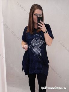 Tričko krátký rukáv dámské nadrozměrné (XL/2XL ONE SIZE) TURECKÁ MODA TM921074