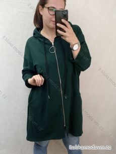 Mikina na zip s kapucí dámská (2XL/3XL ONE SIZE) ITALSKÁ MÓDA IM422452