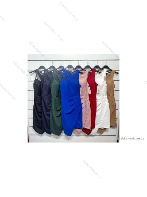 Šaty elegantní na ramínka dámské (S/M ONE SIZE) ITALSKÁ MÓDA IMPSH225016