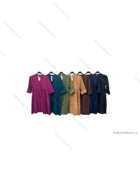 Šaty 3/4 rukáv dámske (S/M ONE SIZE) TALIANSKA MÓDA IMPLM22303100090