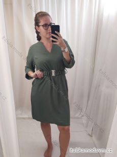 Šaty letní oversize elegantní s páskem krátký rukáv dámské (S/M/L/XL ONE SIZE) ITALSKÁ MÓDA IMWB22191