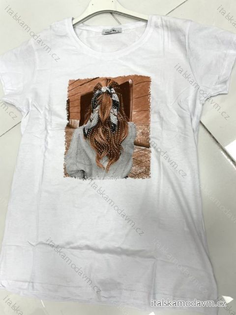 Tričko krátký rukáv dámské (M-XL) TURECKÁ MÓDA TMWG22GYA01002