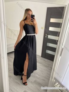 Šaty dlouhé elegantní letní na ramínka dámské (S/M ONE SIZE) ITALSKÁ MÓDA IMM2222611LS